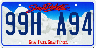 SD license plate 99HA94