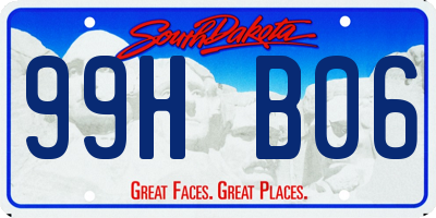SD license plate 99HB06