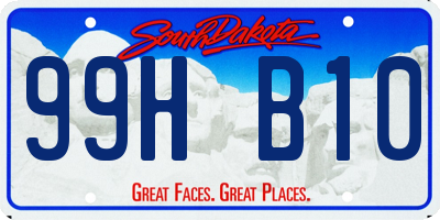 SD license plate 99HB10