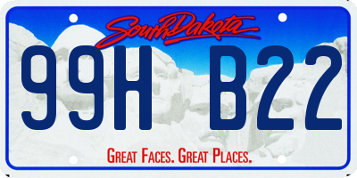 SD license plate 99HB22