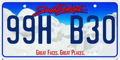 SD license plate 99HB30