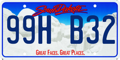 SD license plate 99HB32