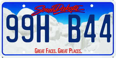SD license plate 99HB44
