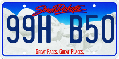 SD license plate 99HB50