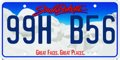 SD license plate 99HB56