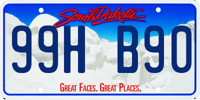 SD license plate 99HB90