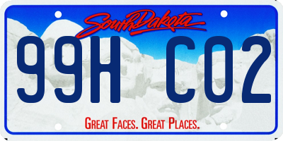 SD license plate 99HC02