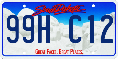 SD license plate 99HC12