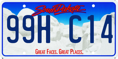 SD license plate 99HC14