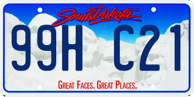 SD license plate 99HC21