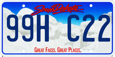 SD license plate 99HC22
