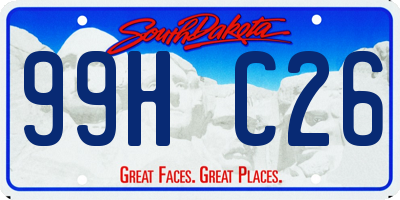 SD license plate 99HC26