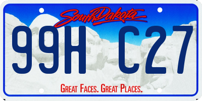SD license plate 99HC27