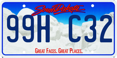 SD license plate 99HC32