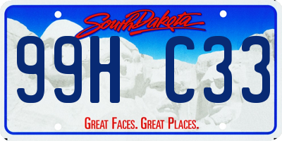 SD license plate 99HC33