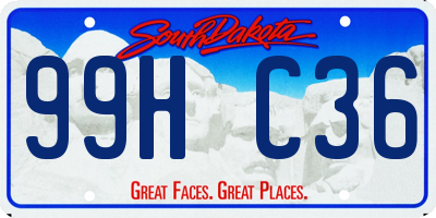 SD license plate 99HC36