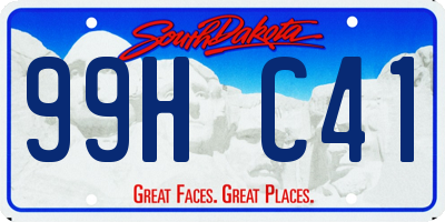 SD license plate 99HC41