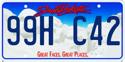 SD license plate 99HC42