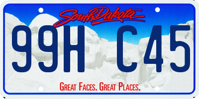 SD license plate 99HC45