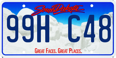 SD license plate 99HC48