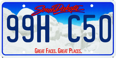 SD license plate 99HC50