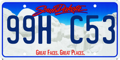 SD license plate 99HC53