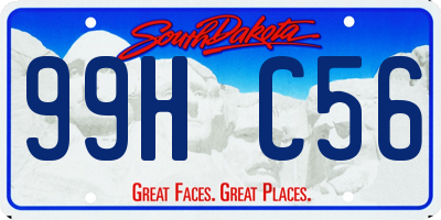 SD license plate 99HC56