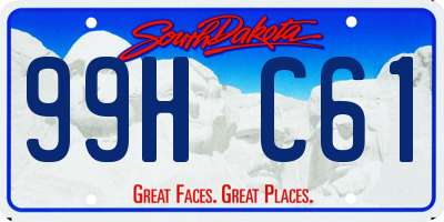 SD license plate 99HC61