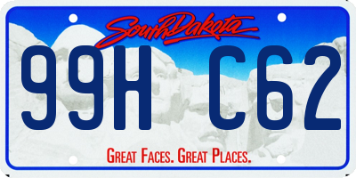 SD license plate 99HC62