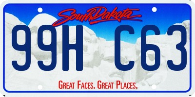 SD license plate 99HC63
