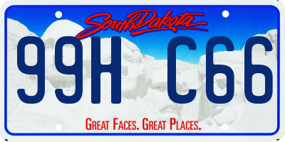 SD license plate 99HC66
