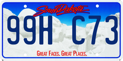 SD license plate 99HC73