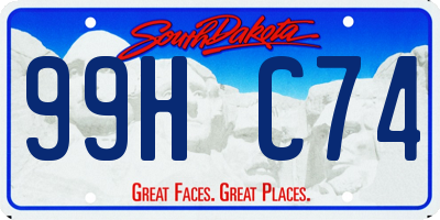 SD license plate 99HC74