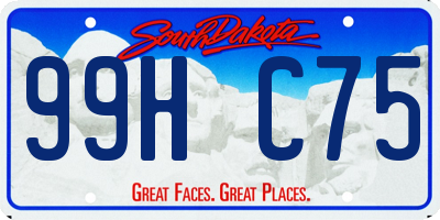 SD license plate 99HC75