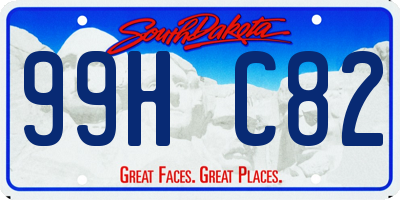 SD license plate 99HC82