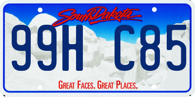 SD license plate 99HC85