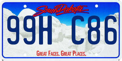 SD license plate 99HC86