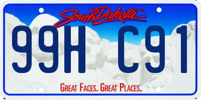 SD license plate 99HC91
