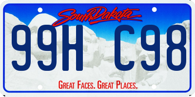 SD license plate 99HC98