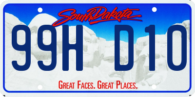 SD license plate 99HD10
