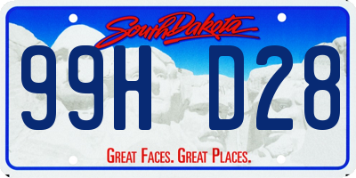 SD license plate 99HD28