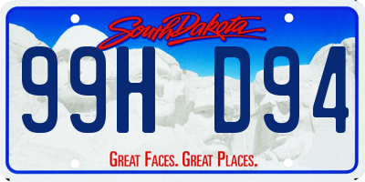 SD license plate 99HD94