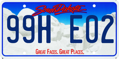 SD license plate 99HE02