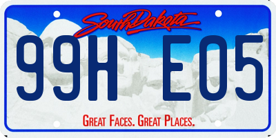 SD license plate 99HE05
