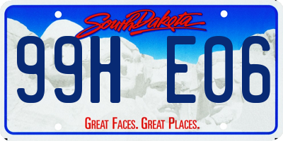 SD license plate 99HE06