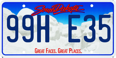 SD license plate 99HE35