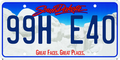 SD license plate 99HE40