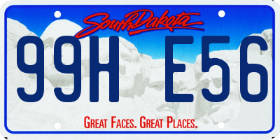 SD license plate 99HE56