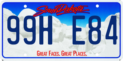 SD license plate 99HE84