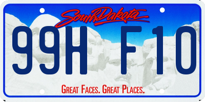SD license plate 99HF10